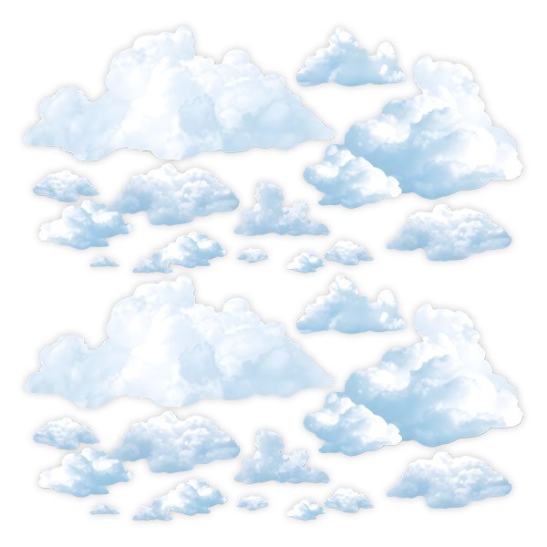 Stickers pour enfants: Nuages en peluche