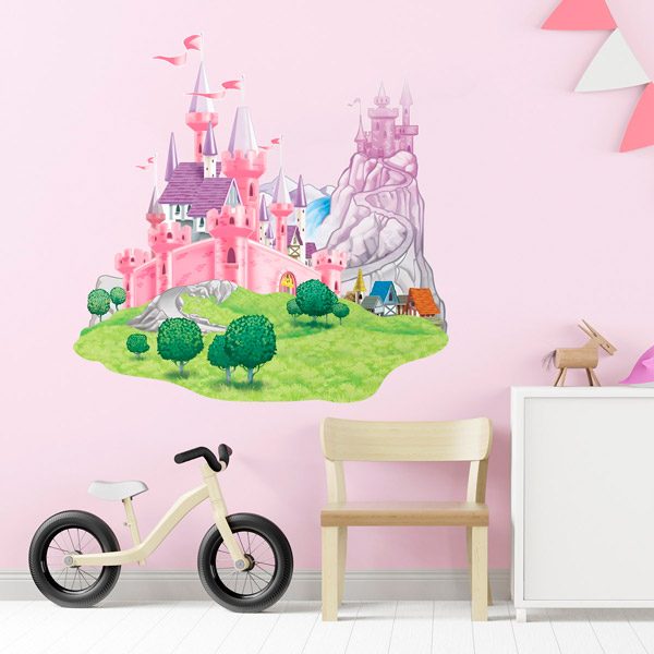 Stickers pour enfants: Château rose