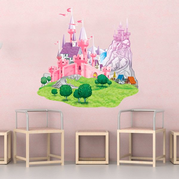 Stickers pour enfants: Château rose