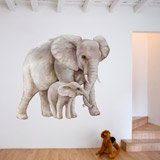 Stickers pour enfants: Éléphant avec sa petite 3