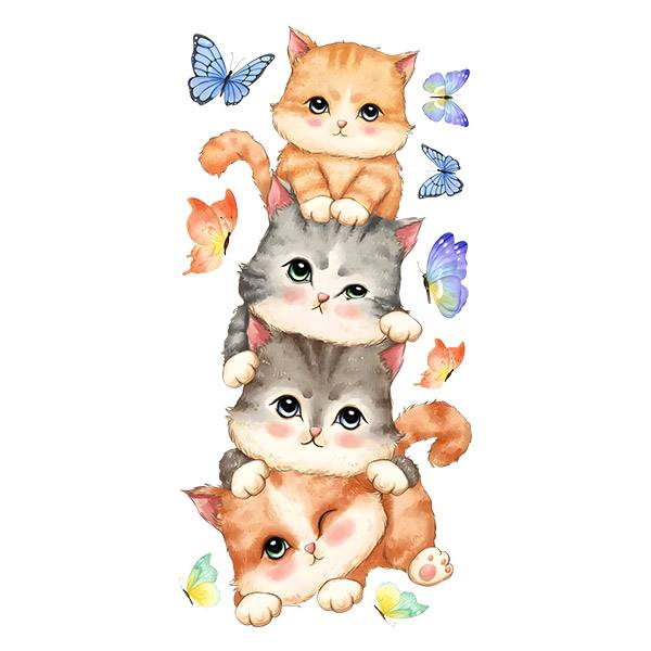 Stickers pour enfants: Chats et papillons