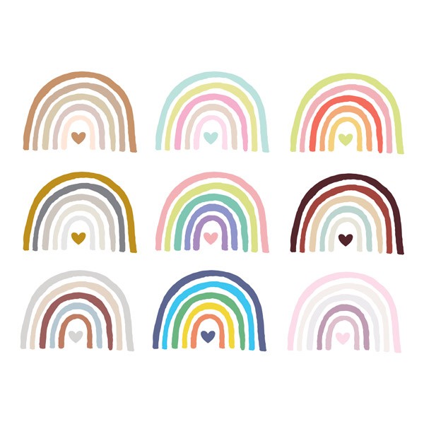 Stickers pour enfants: Arc-en-ciel de couleurs