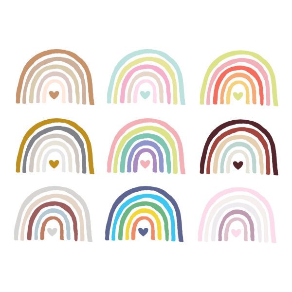 Stickers pour enfants: Arc-en-ciel de couleurs