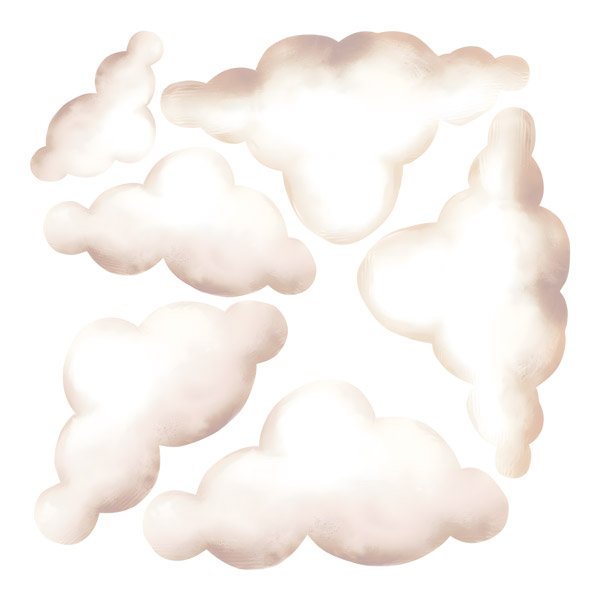Stickers pour enfants: Nuages doux