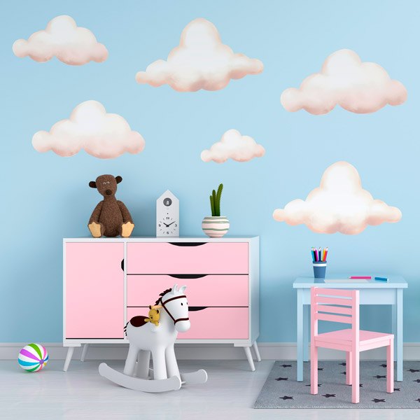 Stickers pour enfants: Nuages doux