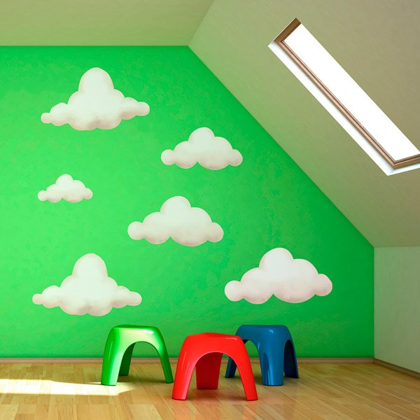 Stickers pour enfants: Nuages doux