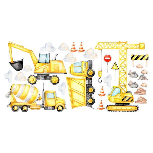 Stickers pour enfants: Machines de construction