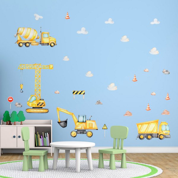 Stickers pour enfants: Machines de construction