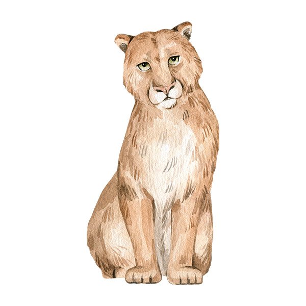 Stickers pour enfants: Lionne aux yeux verts