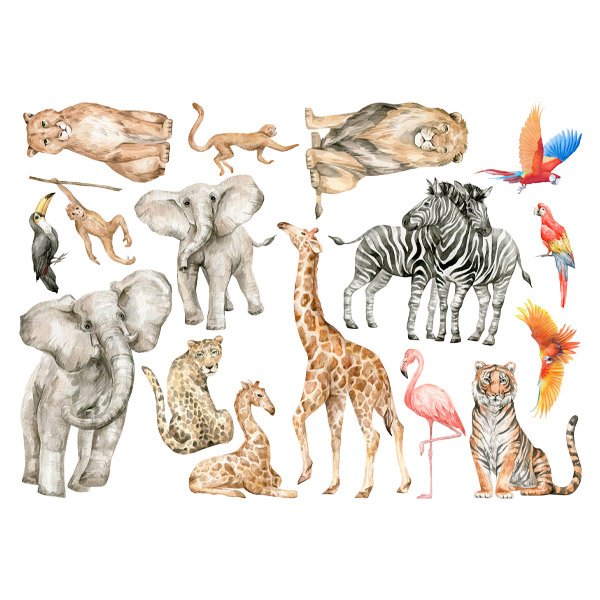 Stickers pour enfants: Animaux de la jungle