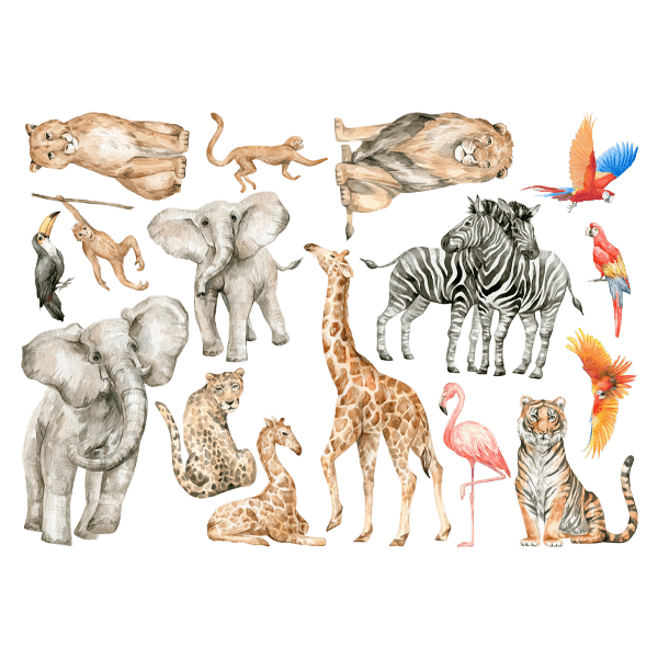 Stickers pour enfants: Animaux de la jungle