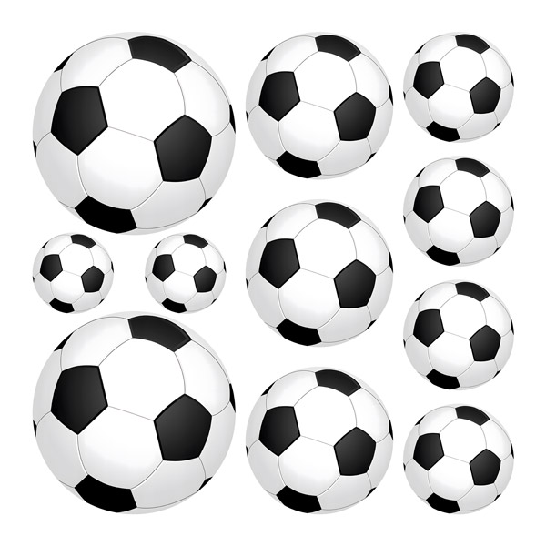 Stickers muraux: Kit 11X ballons de football