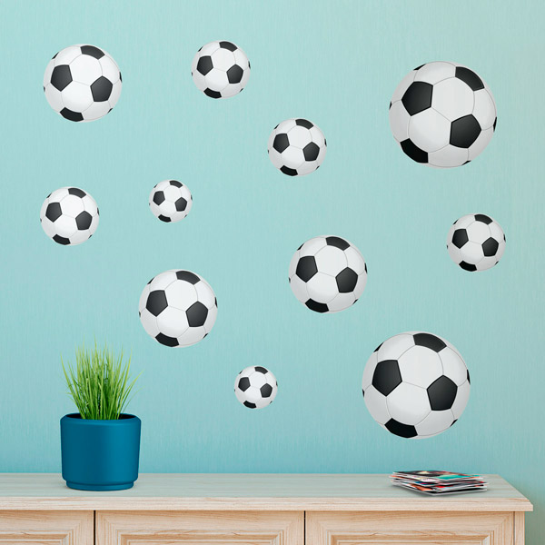 Stickers muraux: Kit 11X ballons de football