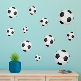 Stickers muraux: Kit 11X ballons de football 3