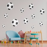 Stickers muraux: Kit 11X ballons de football 4