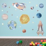 Stickers pour enfants: Fusées et planètes 3