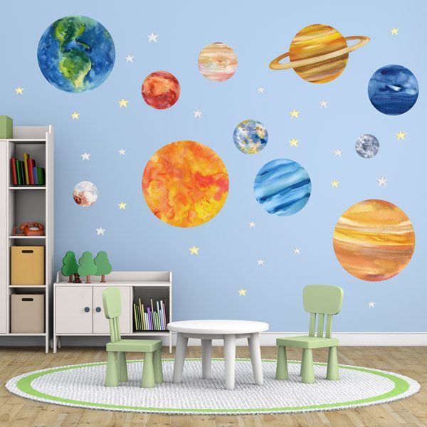 Stickers pour enfants: Planètes et étoiles