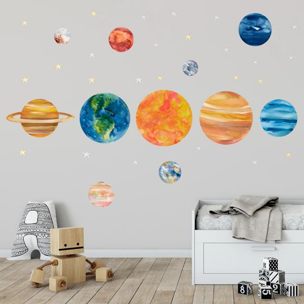 Stickers pour enfants: Planètes et étoiles