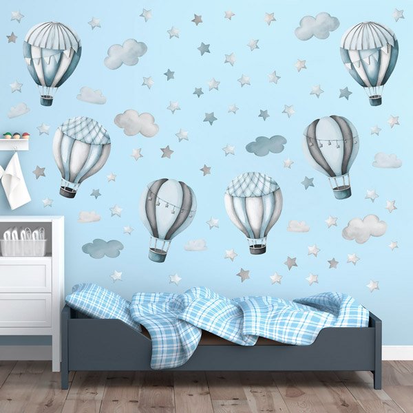 Stickers pour enfants: Ballons et nuages