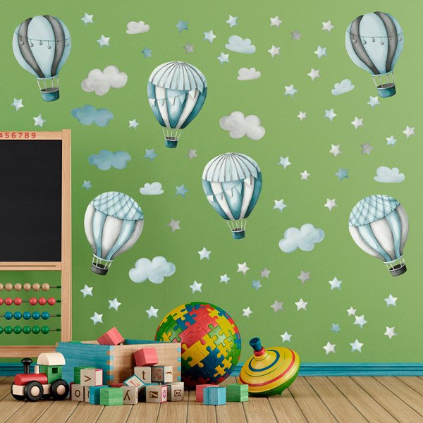 Stickers pour enfants: Ballons et nuages