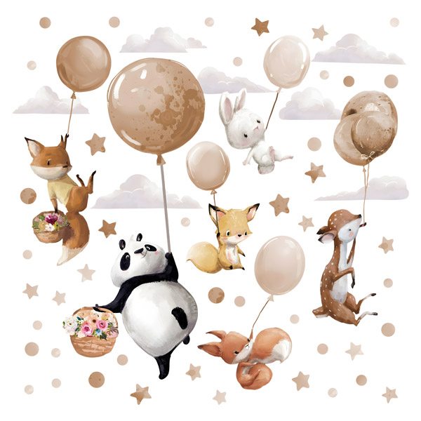 STICKERS ANIMAUX BALLONS ENFANT