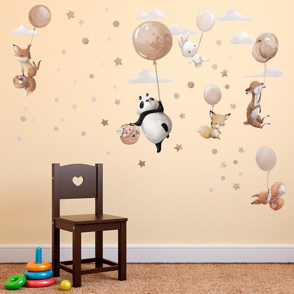 Stickers pour enfants: Animaux en ballon