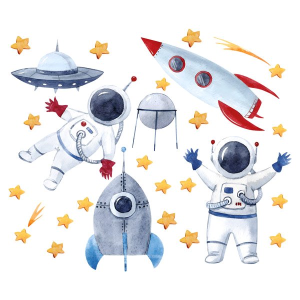 Stickers pour enfants: Les astronautes dans l'espace