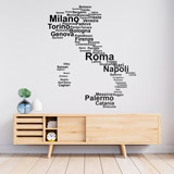 Stickers muraux: Typographie Italie 2