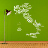 Stickers muraux: Typographie Italie 3
