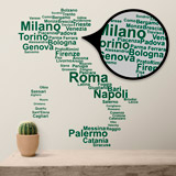 Stickers muraux: Typographie Italie 4