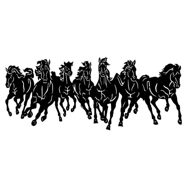 Stickers muraux: Troupeau de chevaux