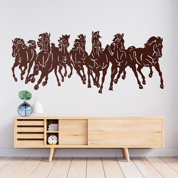 Stickers muraux: Troupeau de chevaux