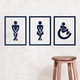 Stickers muraux: Icônes pour les WC 3