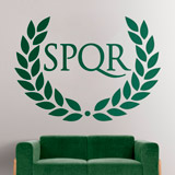 Stickers muraux: SPQR couronne de laurier 2
