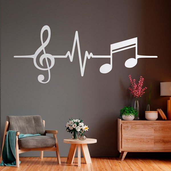 Stickers muraux: Cardiogramme Musical II