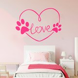 Stickers muraux: Love Empreintes de chien 2