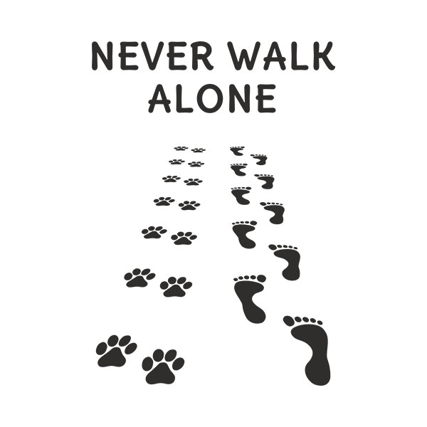 Stickers muraux: Never Walk Alone chiens