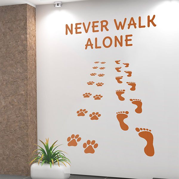 Stickers muraux: Never Walk Alone chiens