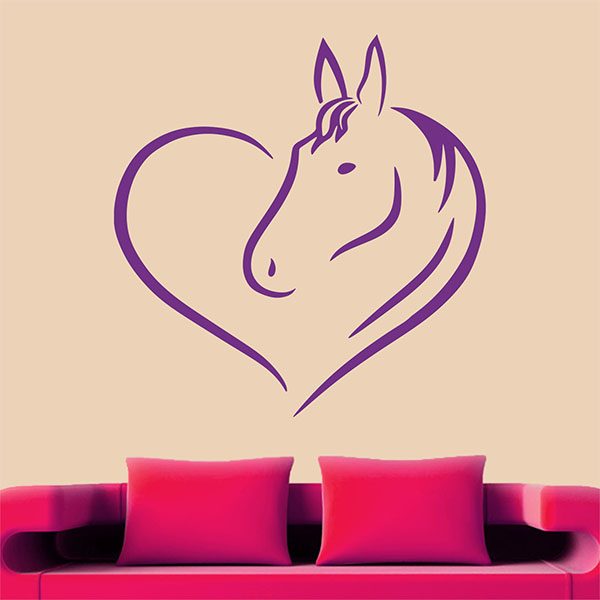 Stickers muraux: Amour des chevaux
