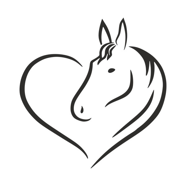 Stickers muraux: Amour des chevaux