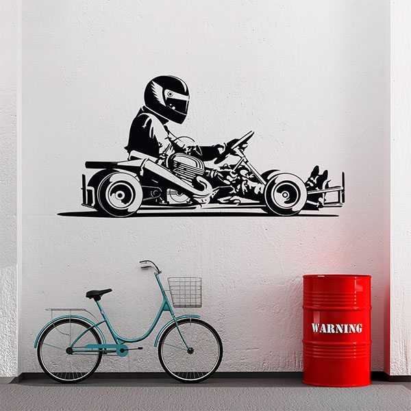 Stickers muraux: Karting