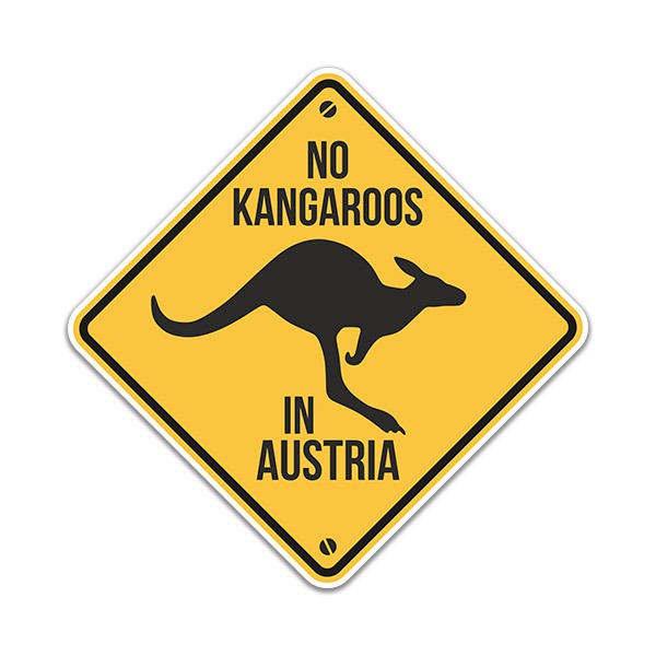 Stickers muraux: Il n'y a pas de kangourous en Autriche