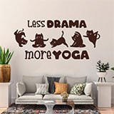 Stickers muraux: Less drama more yoga 2