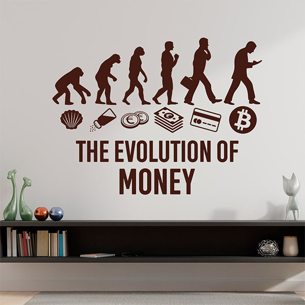Stickers muraux: Bitcoin Evolution of money