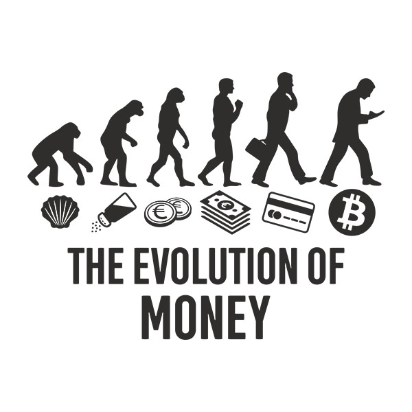 Stickers muraux: Bitcoin Evolution of money