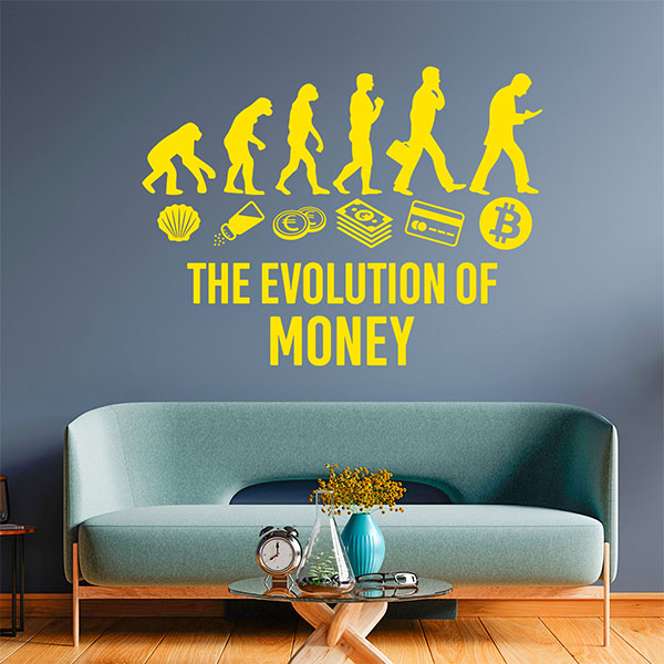 Stickers muraux: Bitcoin Evolution of money