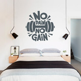 Stickers muraux: No pain no gain 2