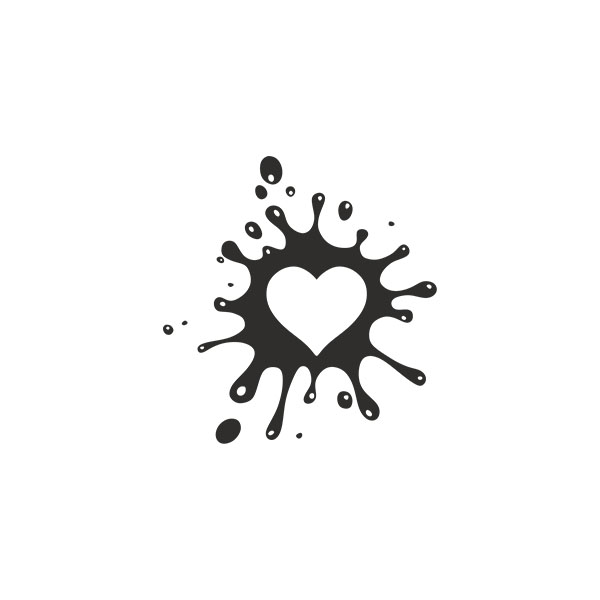 Stickers muraux: Coeur d'éclaboussure