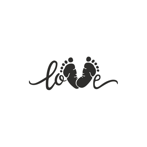Stickers pour enfants: Love les pieds de bébé