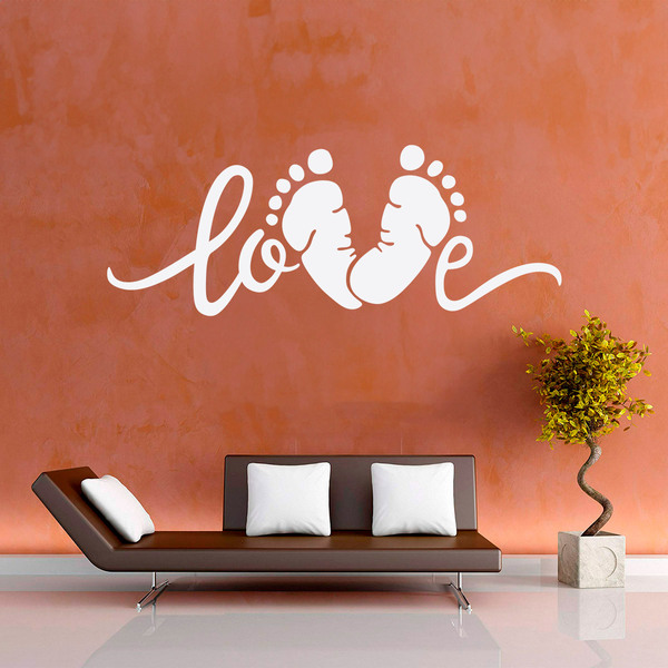 Stickers pour enfants: Love les pieds de bébé